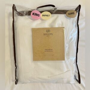 DOCOFIL | Pure White Cotton / Linen Blend Duvet Cover
